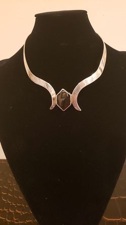 Sterling silver choker necklace
