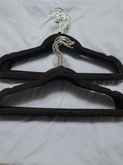 24 Black slim velvet hangers