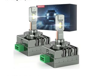New 2pk Upgraded D3S Bulb, 46,000LM, 800% Brightness D3R, 6,000K White, 10x Cooling, 1:1 Xenon Size, Fast Plug, Compatible 99.99%, 2-Pack
