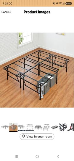 Black Queen Bed Frame Foldable