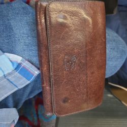 Ilbizonte Bifold Wallet Brown Luxury Stylish Women's Used is made in italy 