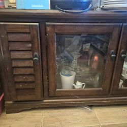 Wooden MEDIA Comsole Entertainment Cabinet 