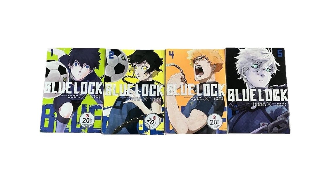 Blue Lock Manga Anime Book Lot Vol 1 2 4 5 English Set