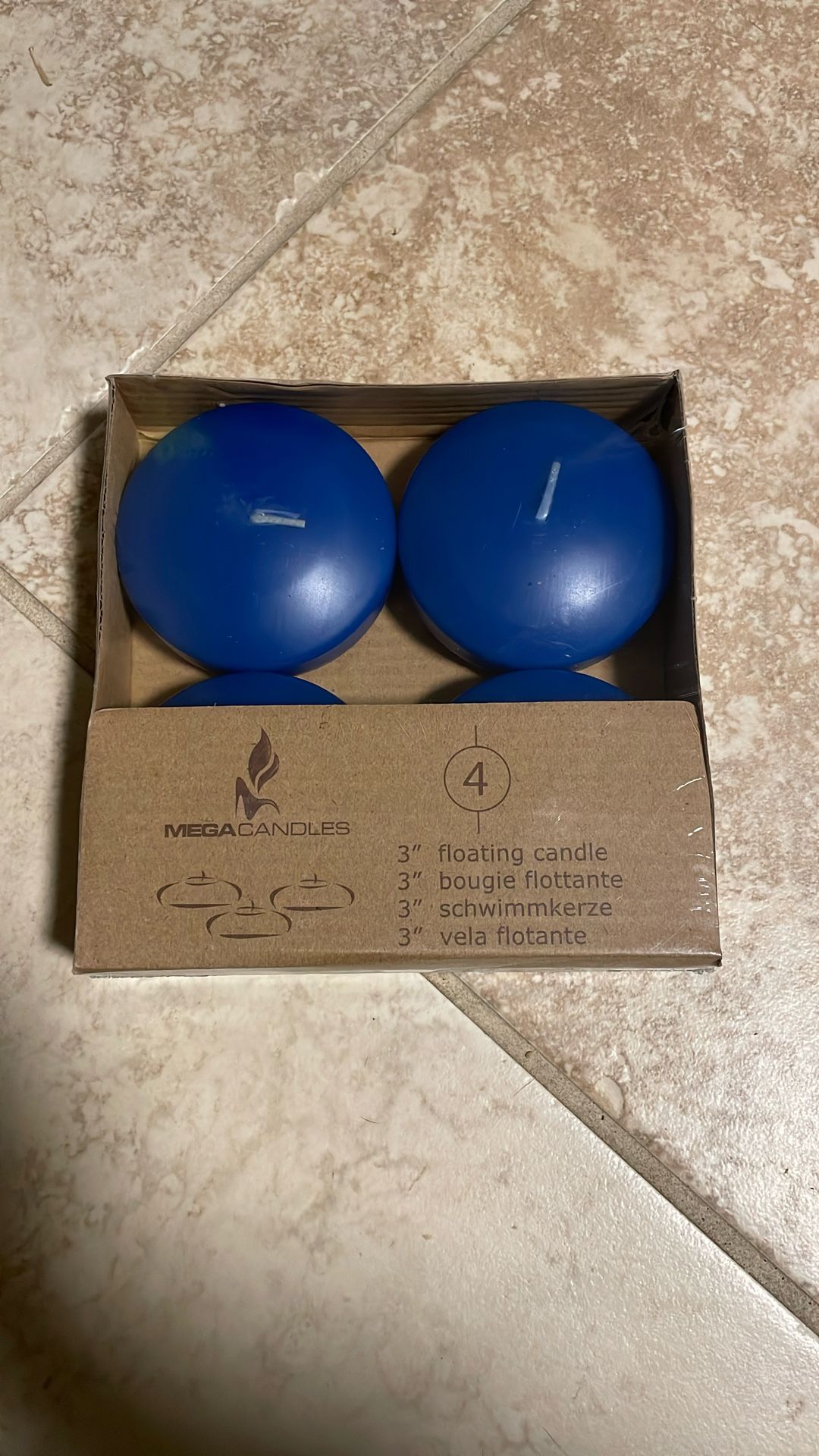 Floating Candles - 4 Pack - Blue