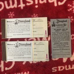 Disneyland Ride Ticket Books And Parking Ticket