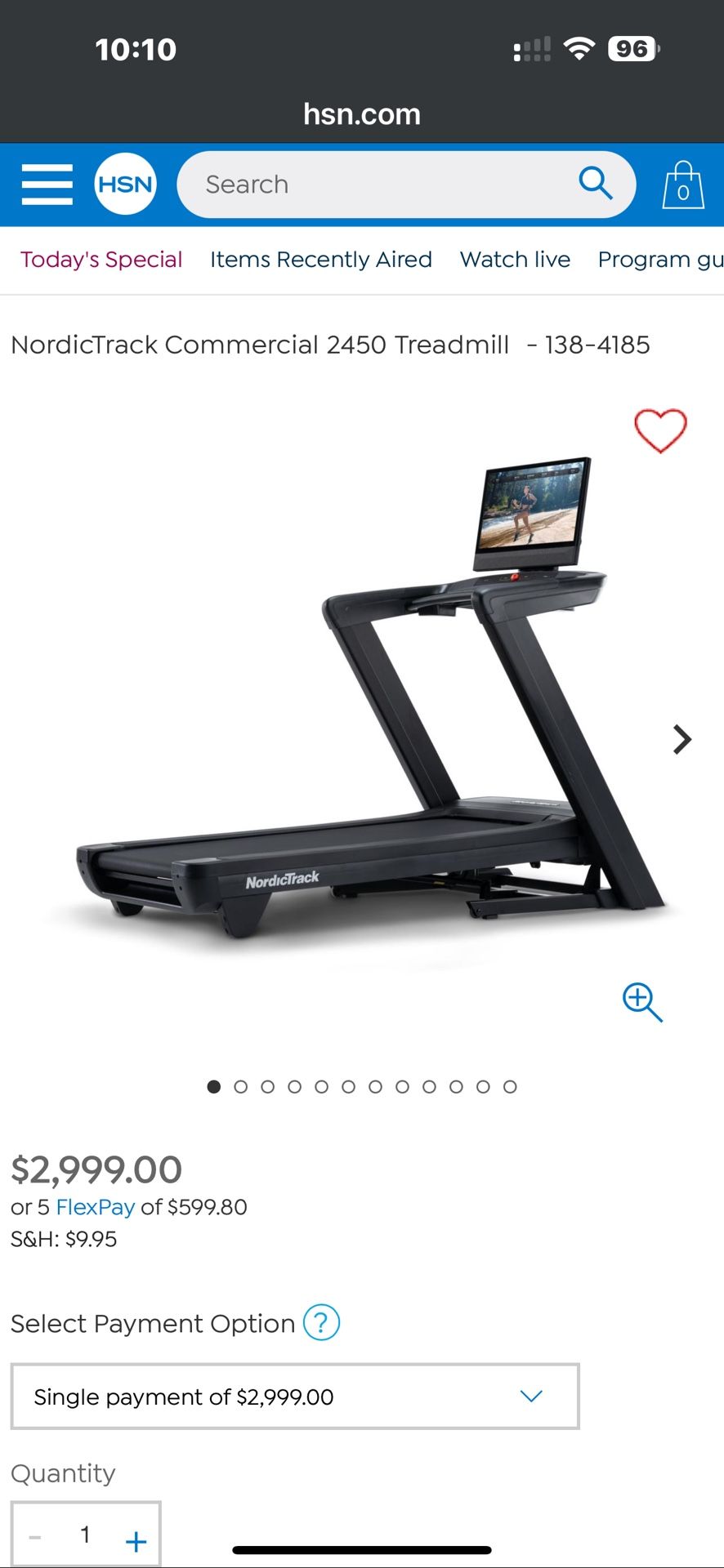 NordicTrack Commercial 2450 Used 2 Times