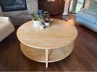 Crate & Barrel roundwood coffee table