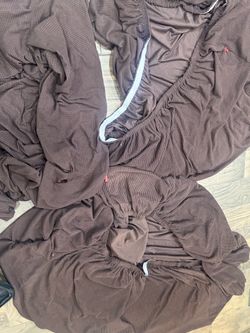 3 pieces sofa Brown 1 Large 2 Medium