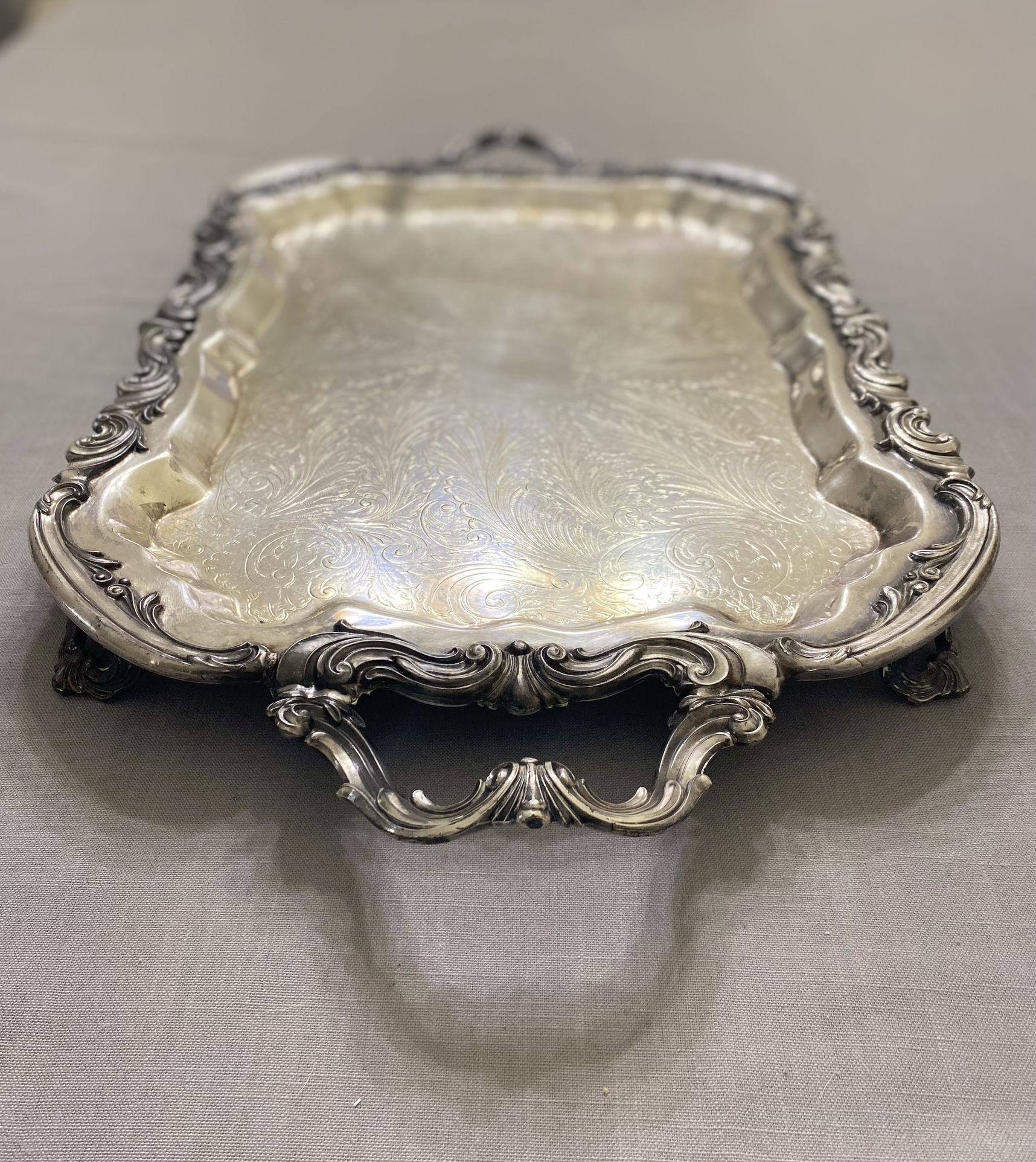 Vintage FB Rogers Silver Co 6377 Silver Plated 25" Serving Platter Tray