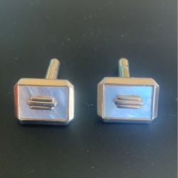 Mother Of Pearl Gold Cuff Links
