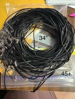 45+ pc 34” Black Cord Necklaces