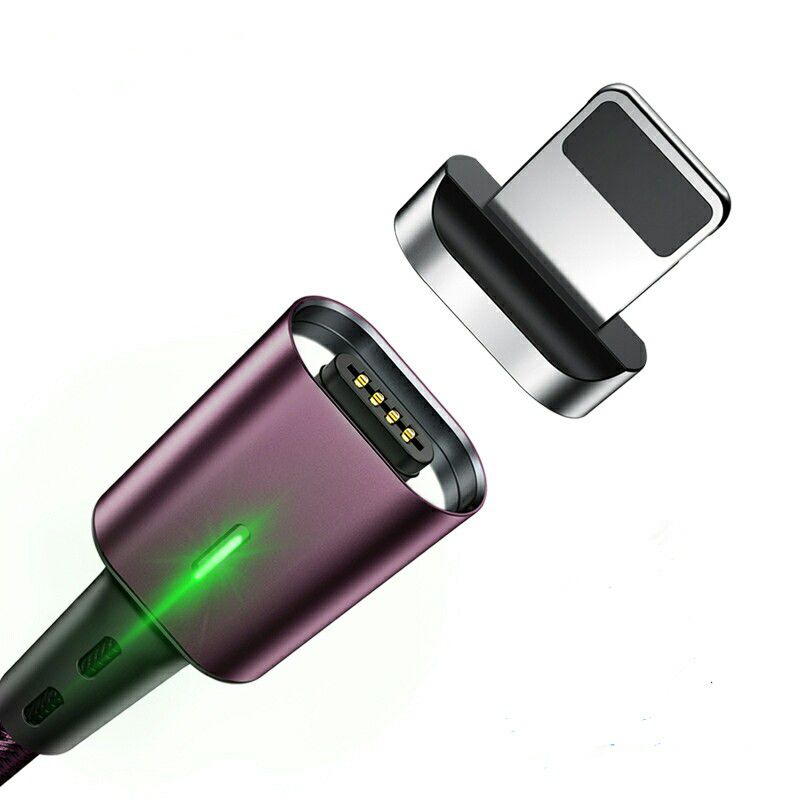 3 in 1 Magnetic USB charger cable with 3 head plug for Type-C, iPhone and Micro USB