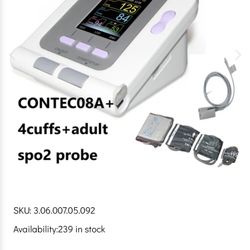 CONTEC CONTEC08A Digital Upper Arm Blood Pressure Monitor 4 BP Cuffs