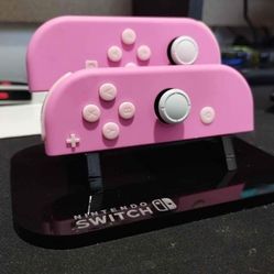 Cutesy Pink and White Nintendo Switch Custom Joycons