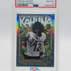 Travis Hunter 2023 The Big Kahuna Bowman Chrome U PSA 10