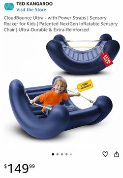 CloudBounce Ultra - with Power Straps | Sensory Rocker for Kids | Patented NextGen Inflatable Sensory Chair | Ultra-Durable & Extra-Reinforced