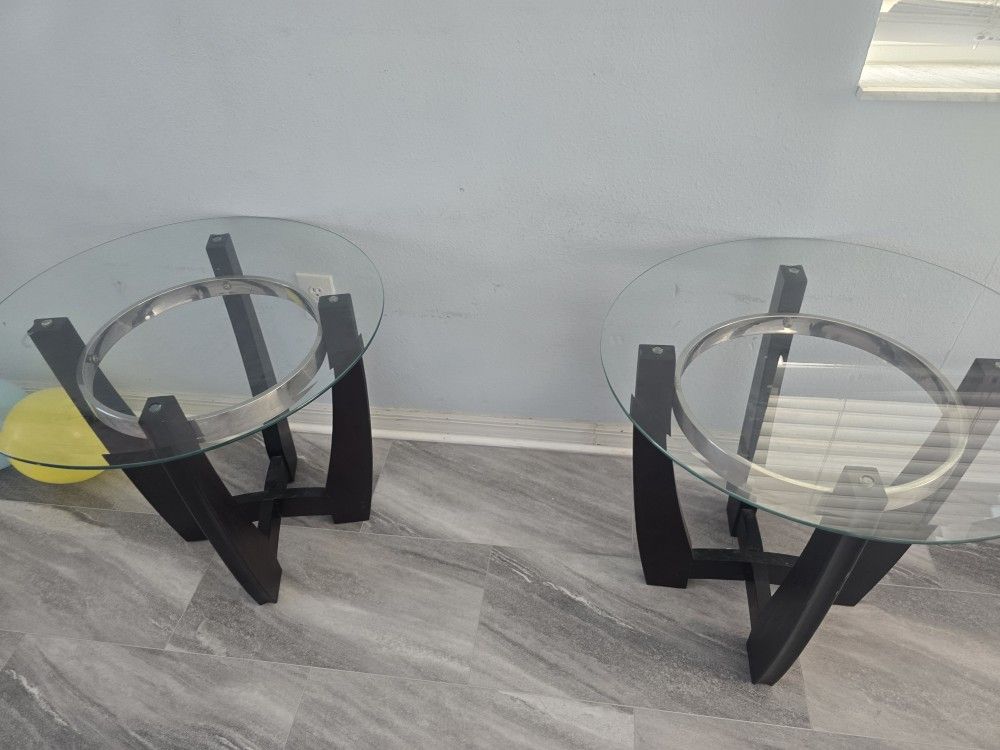 Glass Top Side Tables