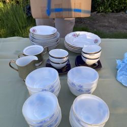 Box Of Dinnerware Lot#E