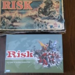 Lot Of 2 Risk Boardgames Vintage Regular