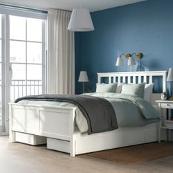 Queen Bed Frame with Understorage & Slats (no mattress/frame only)