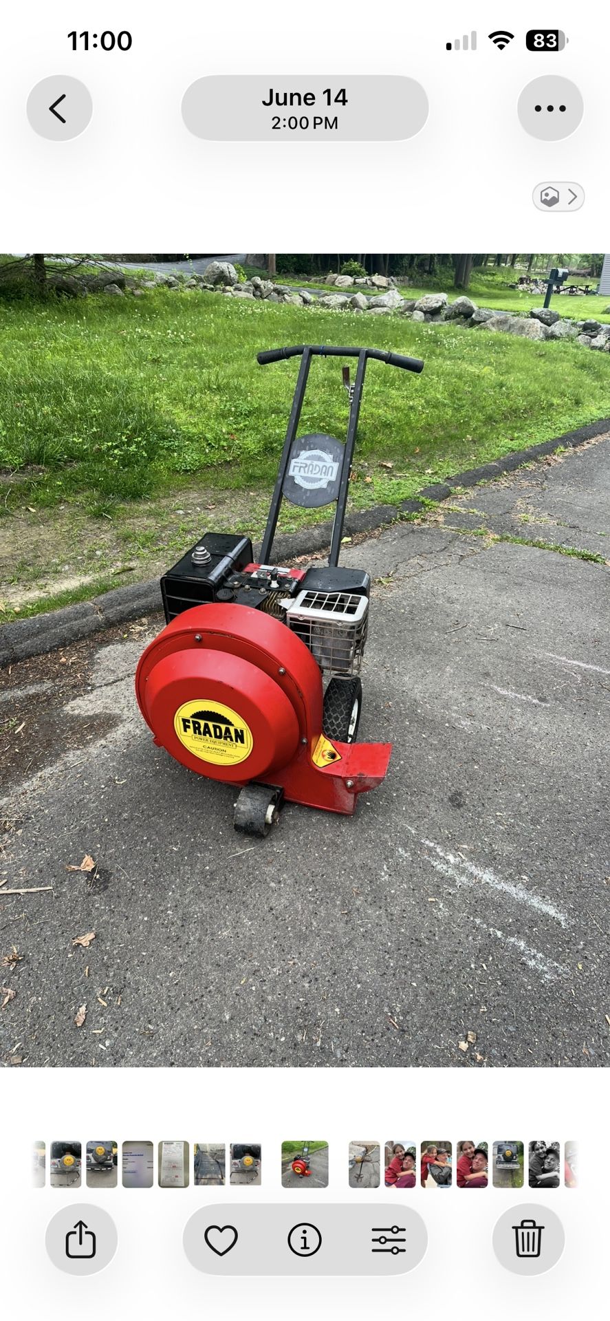 Fradan 8hp Push Leaf Blower Runs Good