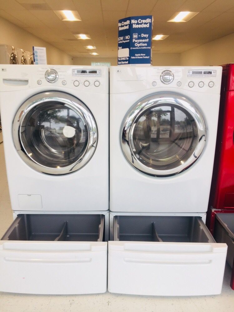 🔥🔥white LG washer and electric dryer set in excellent condition 90 days warranty 🔥🔥