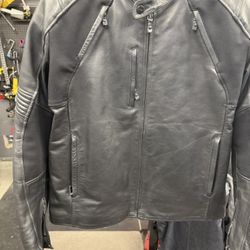 Ducati 3XL Black Leather Motorcycle Jacket
