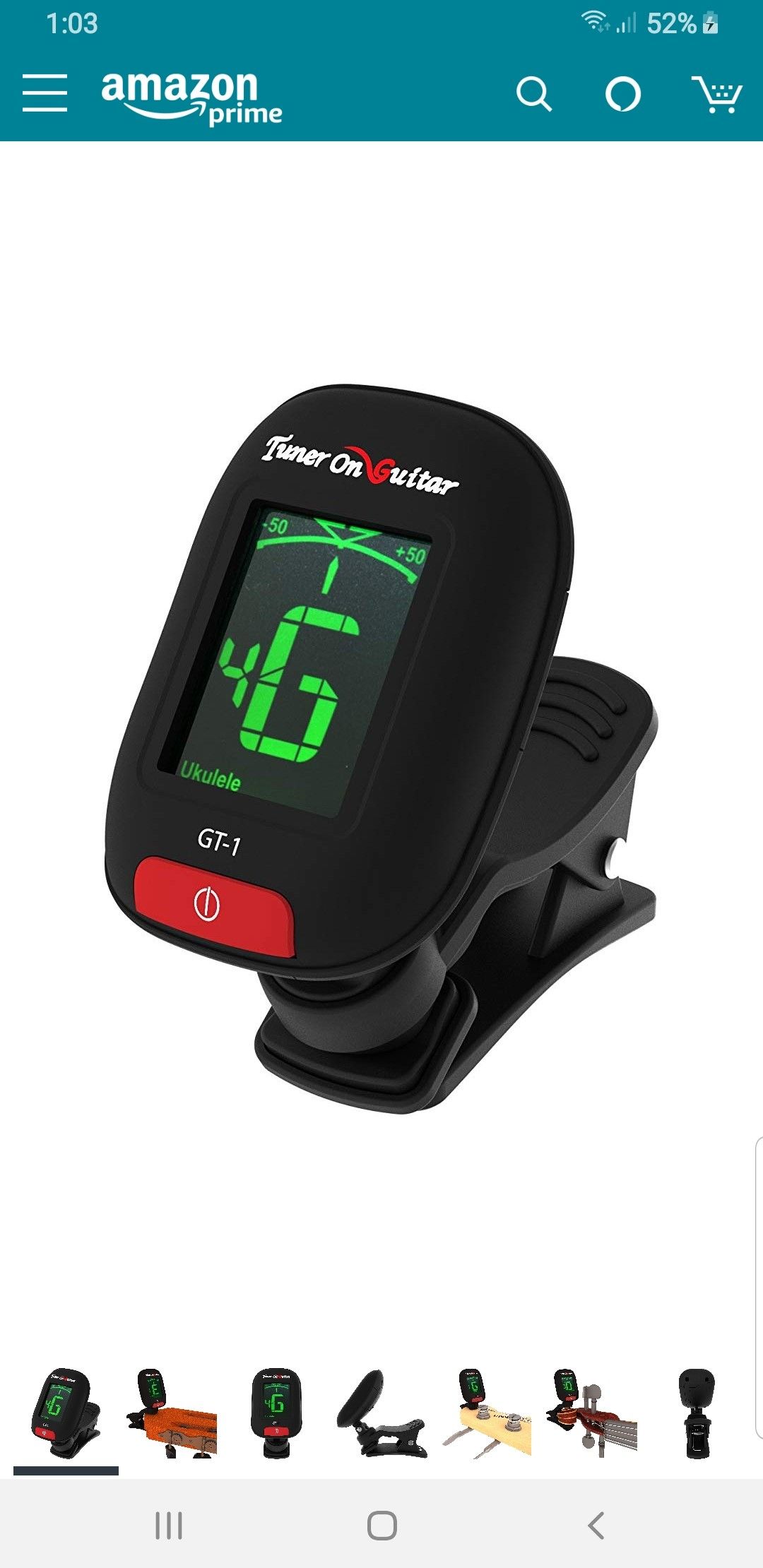 Brand new Clip-On Tuner for All Instruments, Guitar, Ukulele, Bass, Violin, Chromatic Tuning Modes, Fast & Accurate, Easy to use