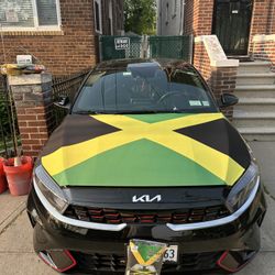 Jamaica flag Car Cover Hood Fits All Cars