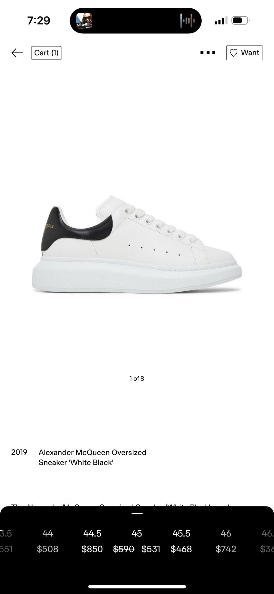 Alexander Mcqueens (Black on White)