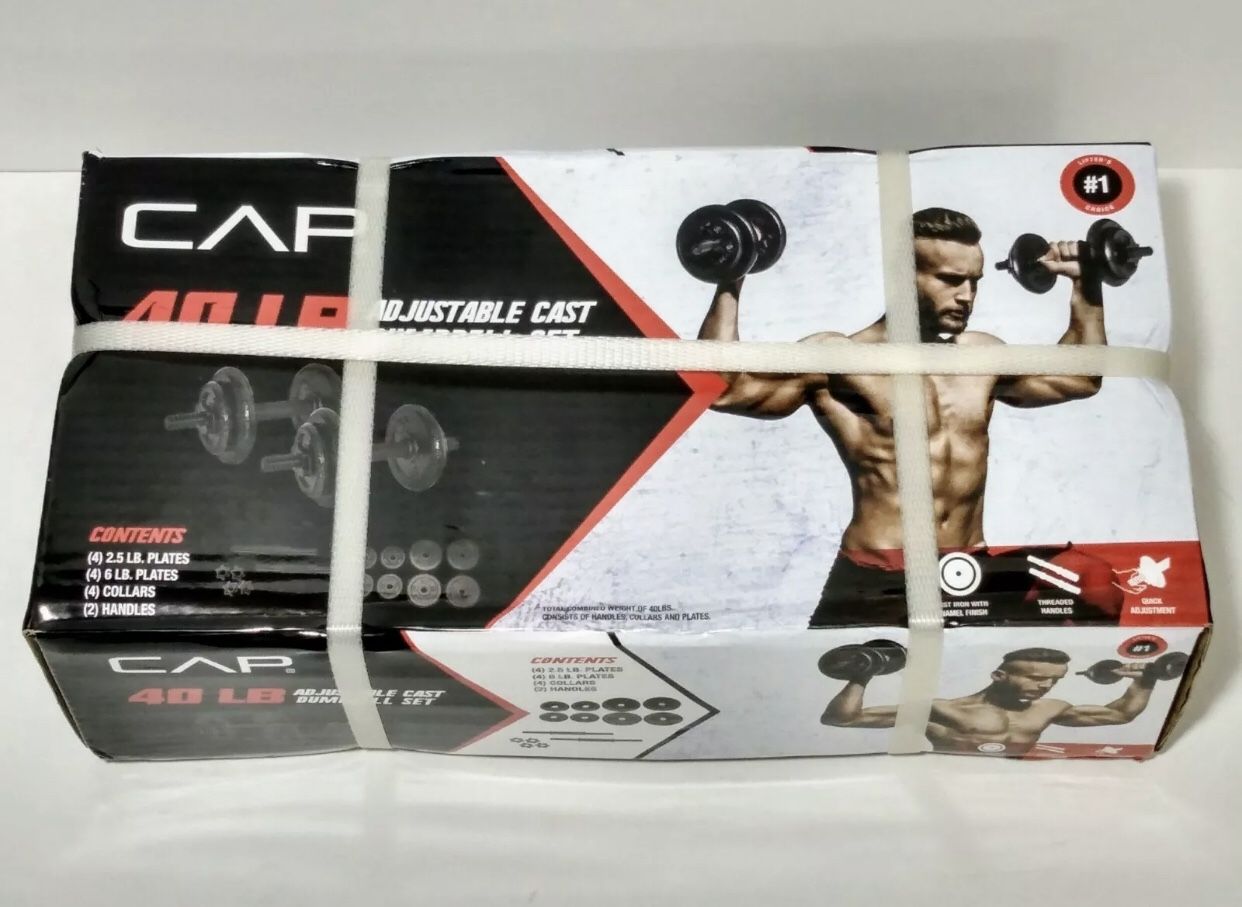 CAP 40 LB adjustable dumbbell set
