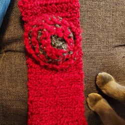 Ear Warmer With Swirl Flower