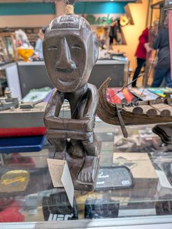 Vintage Trunyan Figure Hand Carved Wood Balinese Tribal Sculpture