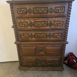 Antique Chest Of Drawers, Dresser, And 2 Nightstands