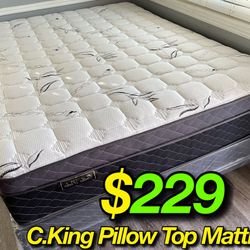 Ck Bamboo Plush Comfort Europillow Top 12inch Matres!!