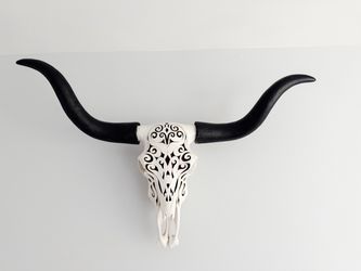 Decorative Longhorn Skull Wall Art