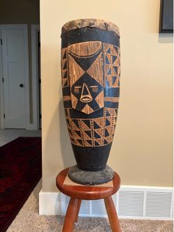 Awesome Vintage Handmade African Drum