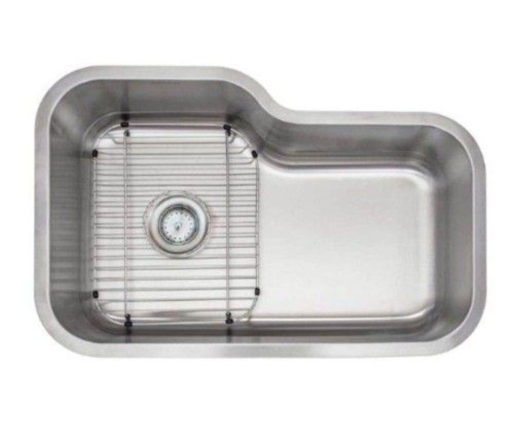 Glacier Bay 32 in. Undermount Single Bowl 18 Gauge Stainless Steel Kitchen Sink