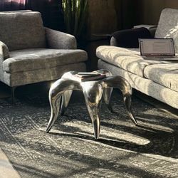 Stunning chrome side table | stool!