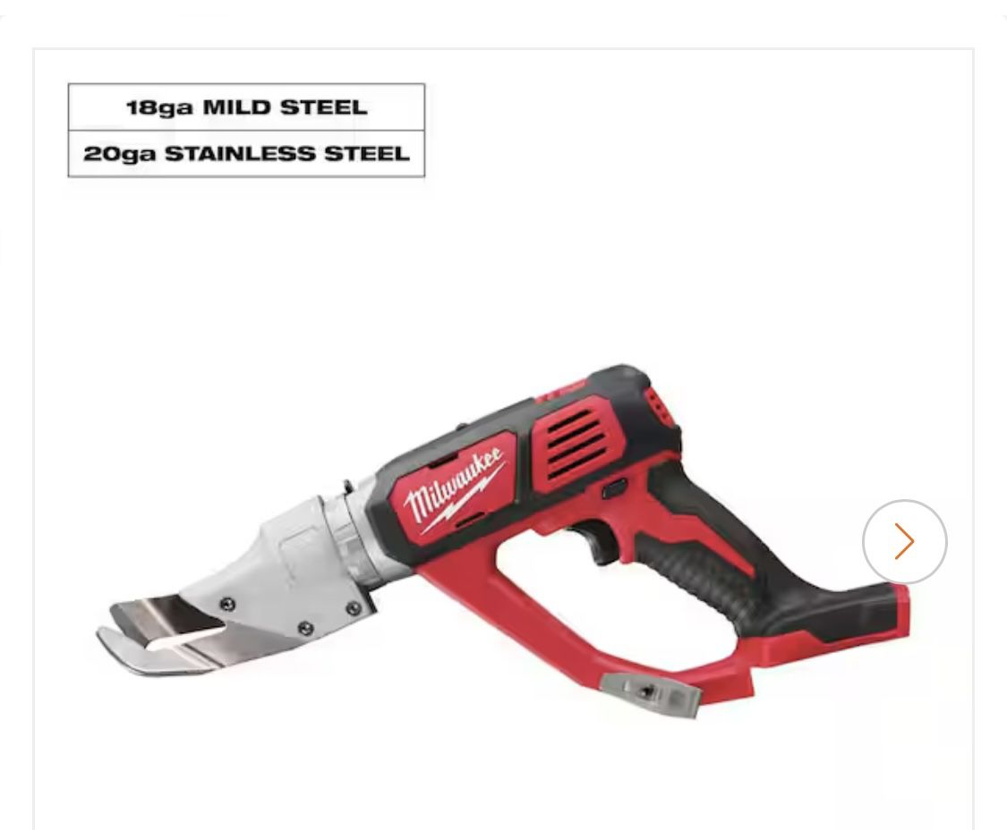 Milwaukee M18 18-Volt Lithium-lon Cordless 18-Gauge Single Cut Metal Shear (Tool Only)