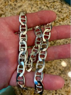 Big Heavy Silver Chain Mariner Necklace , swaps ?