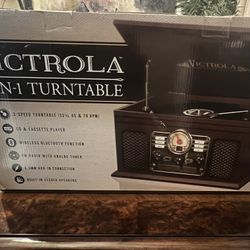 Victrola Nostalgic 6-in-1 Bluetooth Record Player & Multimedia Center with Built-in Speakers 