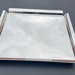 Sambonet Stainless Steel Square Serving Tray / Valet Tray Silver (Italy) Pre-Own