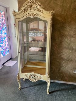 French Rococo Style Curio Display Cabinet