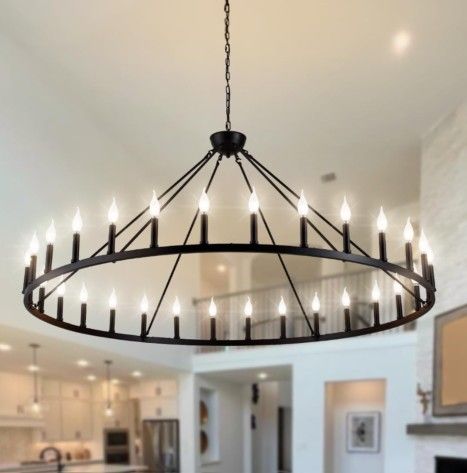 Psyverii Wagon Wheel Chandelier