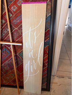 Tall wooden hobby lobby decor it’s a girl board