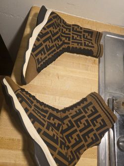 Fendi Stretch Knit Jacquard Sock Sneakers