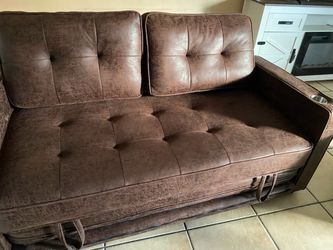 Brown sofa bed