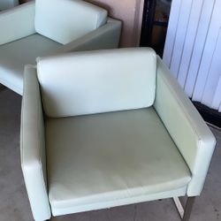 Blue Leather Armchair #3