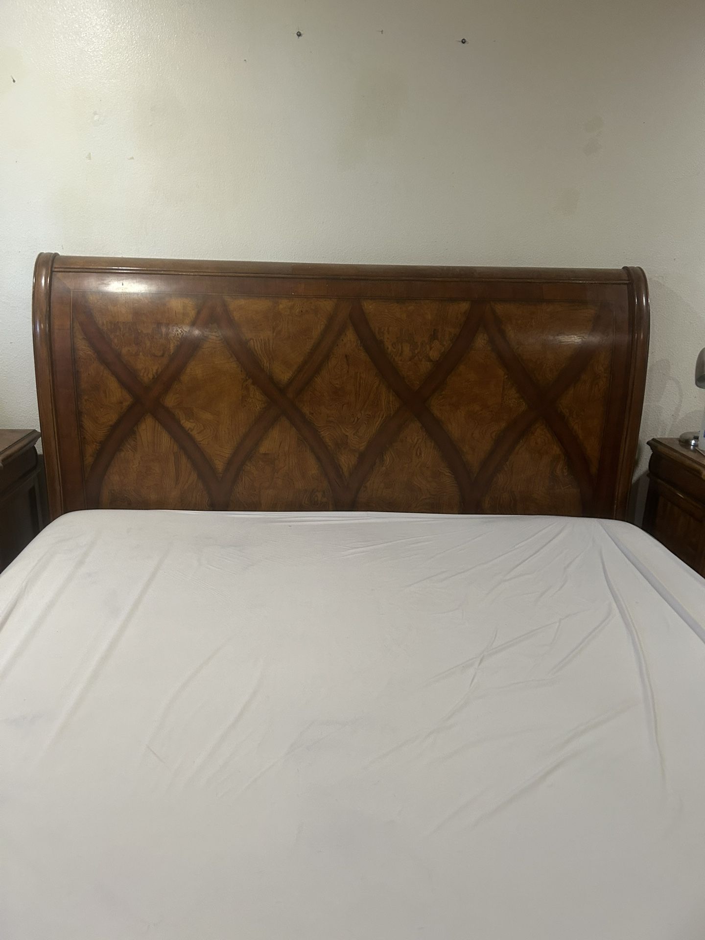 King size sleigh bed frame attached, headboard, mattress, not include included